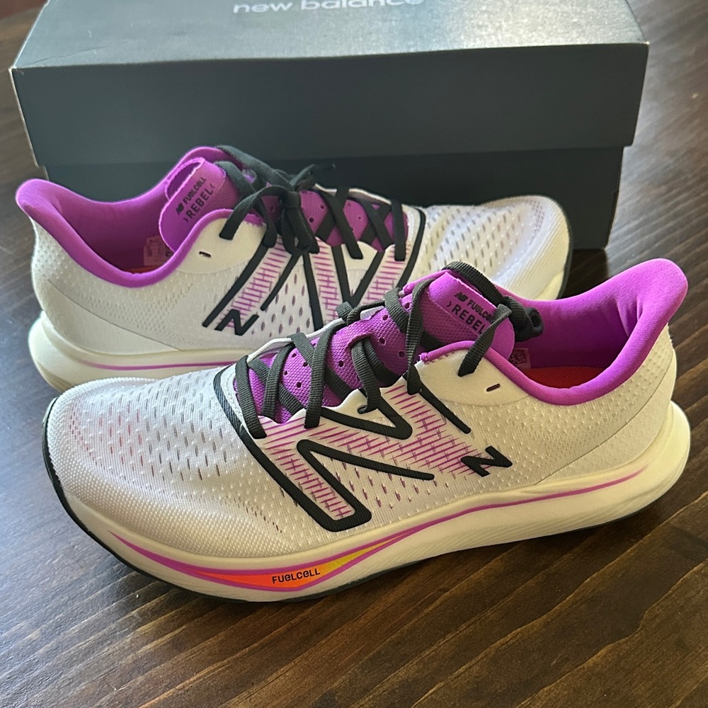 New Balance Women's Athletic Shoes in White and Purple